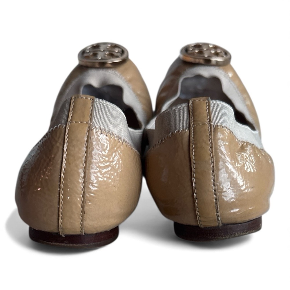 Tory Burch Patent Leather Ballet Flats – Women's Beige / Nude – Size 6.5M - Picture 5 of 9
